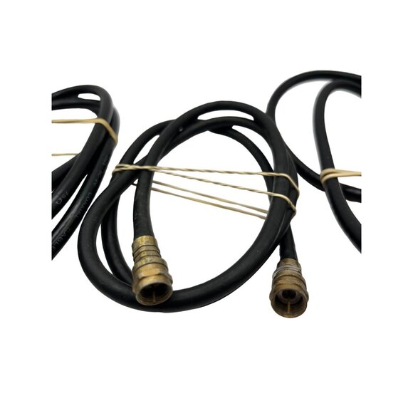 3-Pack Black Coaxial Cables W/ Connectors - Essential For TV Internet & More 48b - Picture 4 of 5